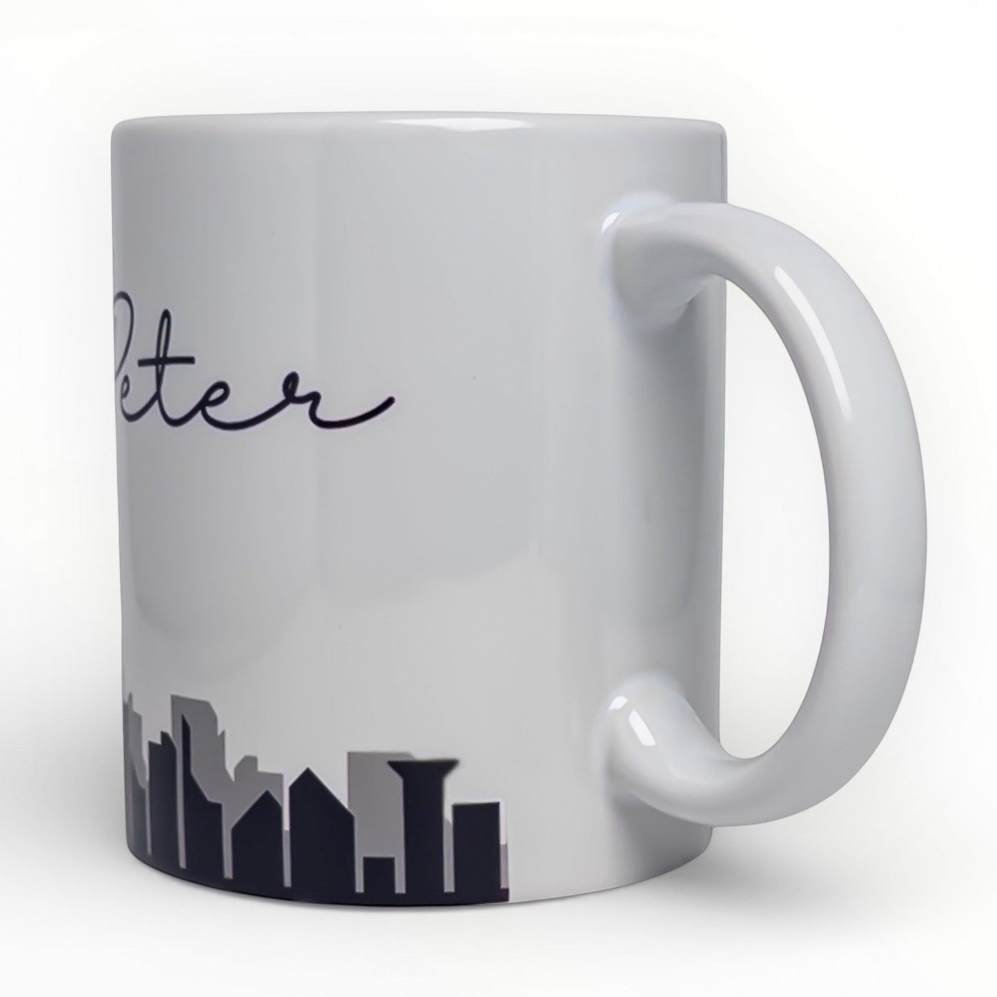 Personalized Cityscape Mug - Custom Name
