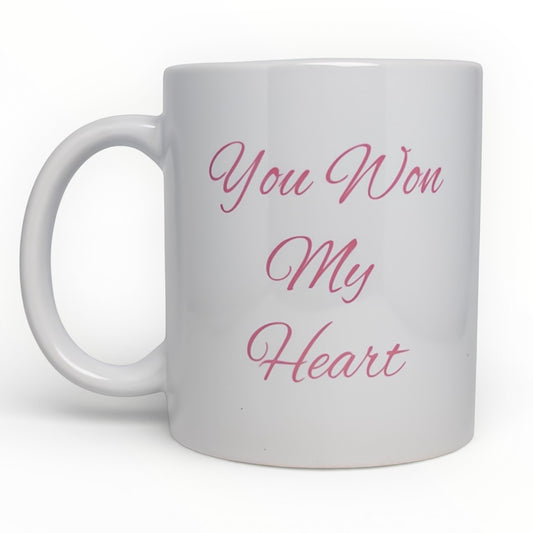 You Won My Heart Tic-Tac-Toe Ceramic Mug