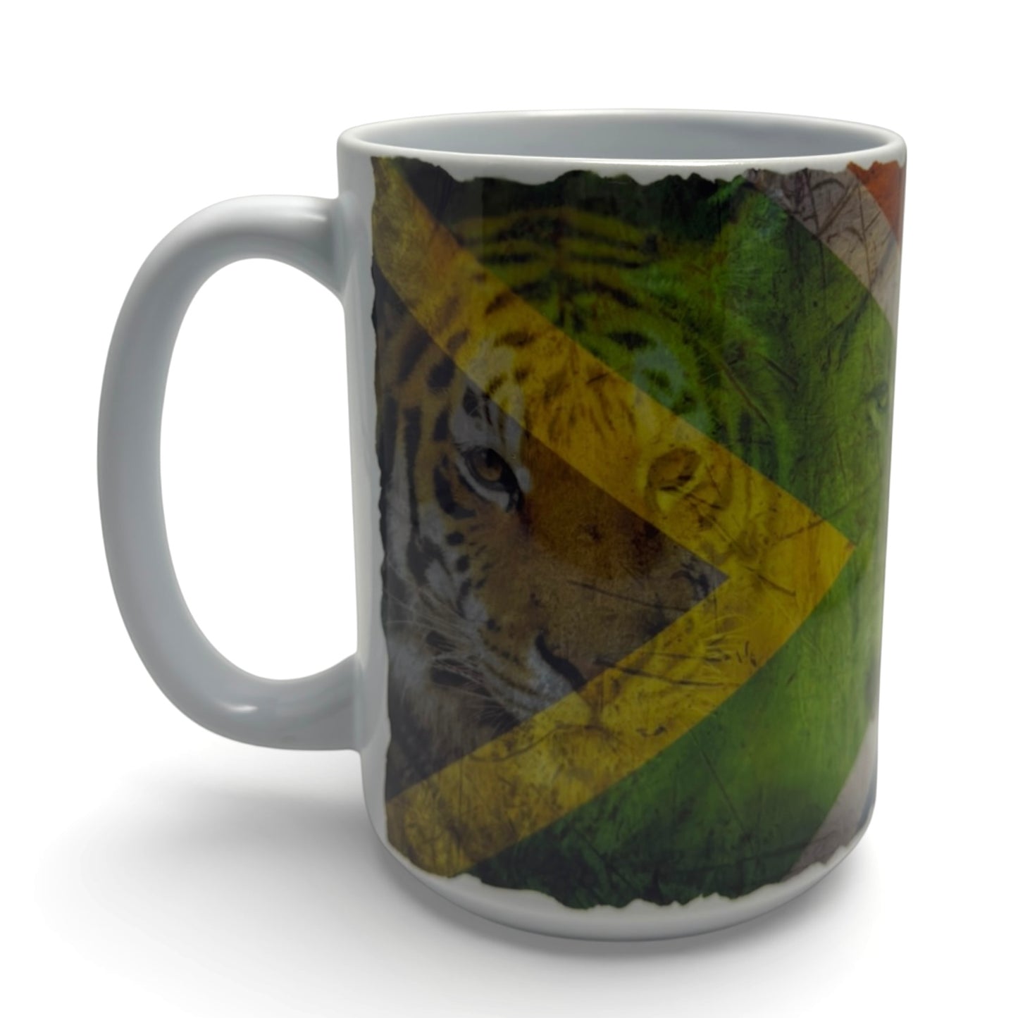 South African Flag Big Cat Ceramic Mug