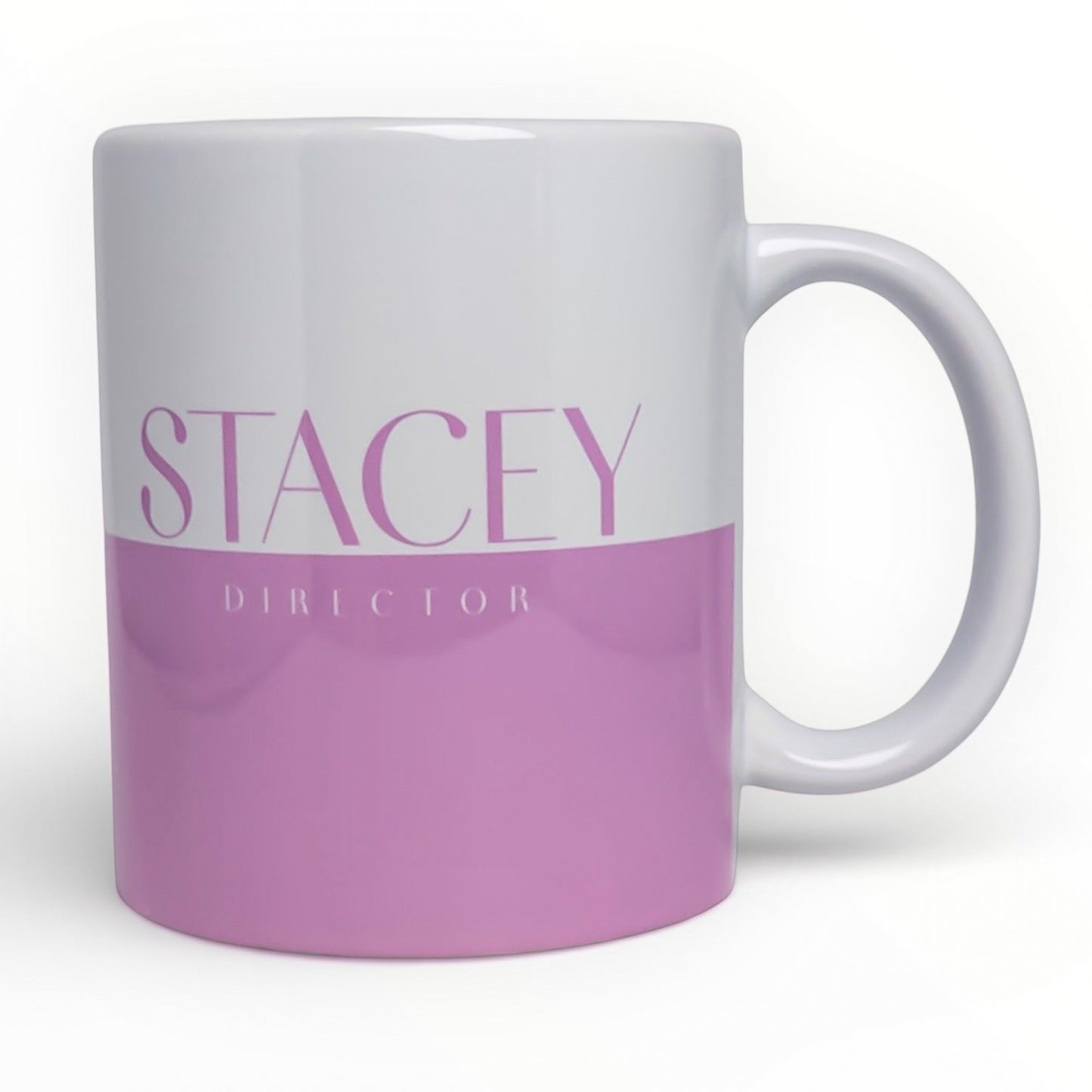 Modern Professional Personalized Mug - Pink Colorblock