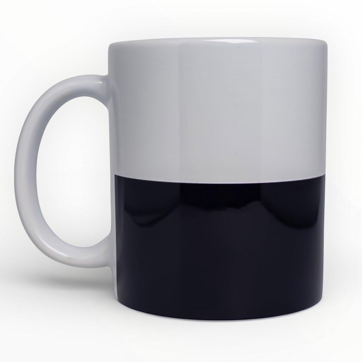 Executive Colorblock Personalized Mug - Black & White
