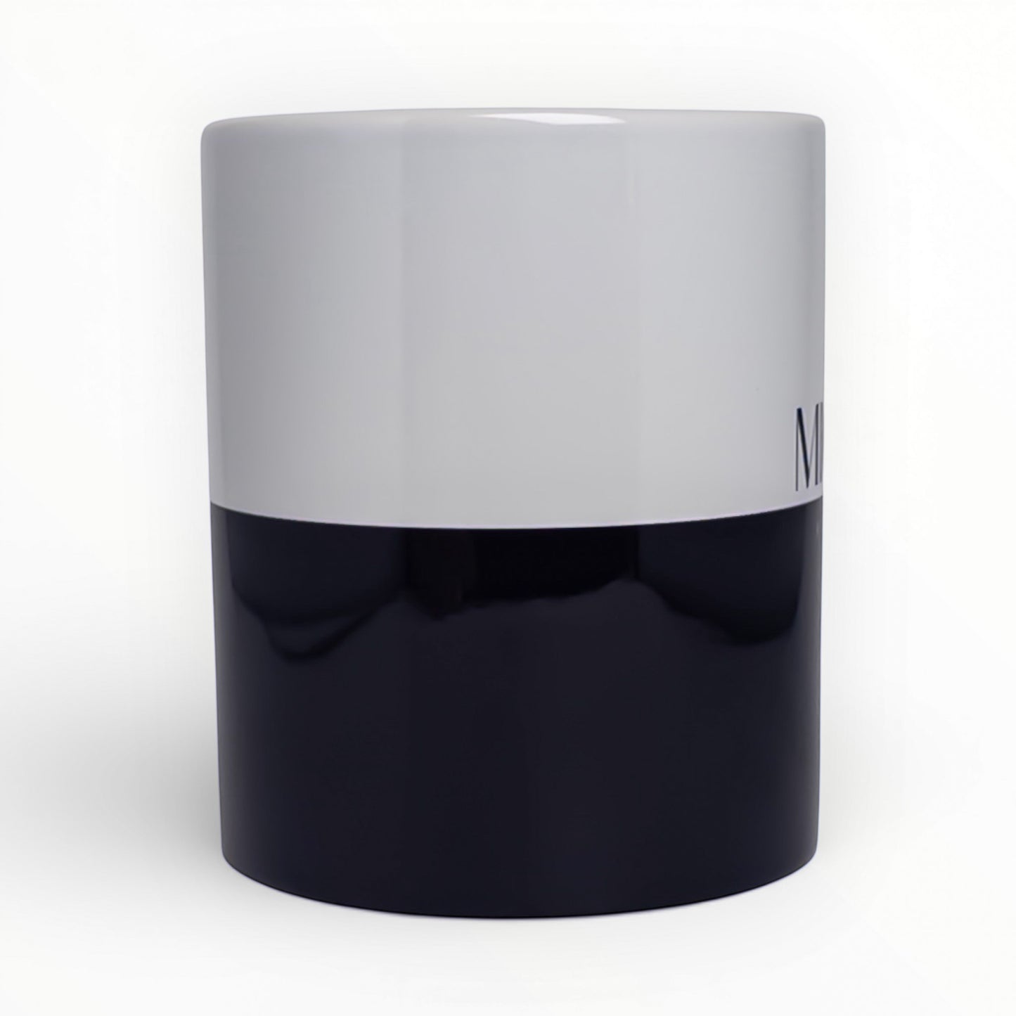 Executive Colorblock Personalized Mug - Black & White