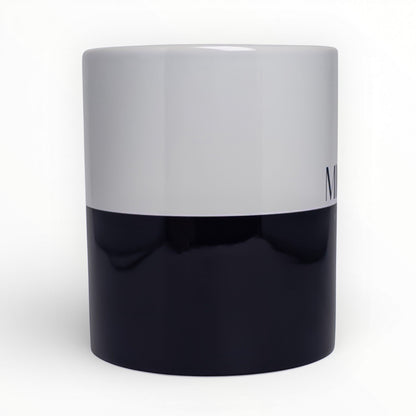Executive Colorblock Personalized Mug - Black & White