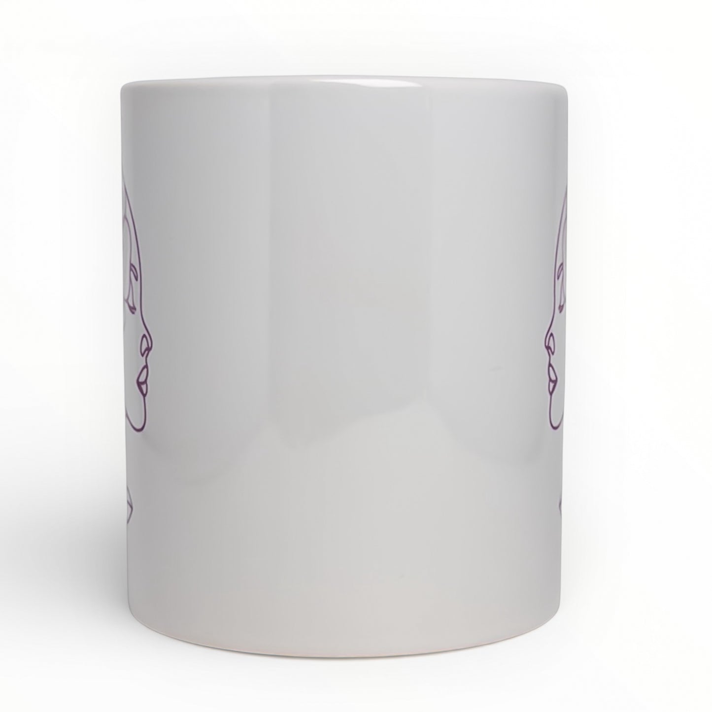 Flower Woman Line Art Ceramic Mug