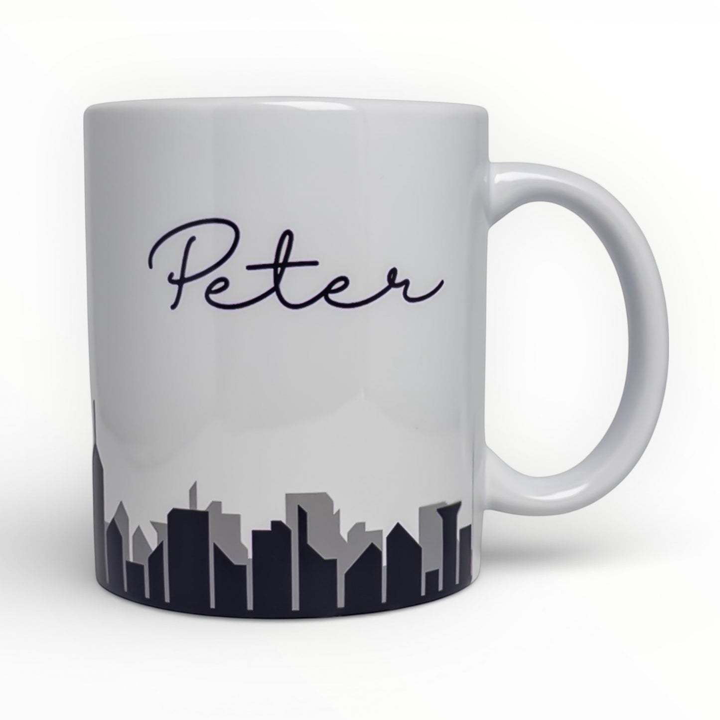Personalized Cityscape Mug - Custom Name