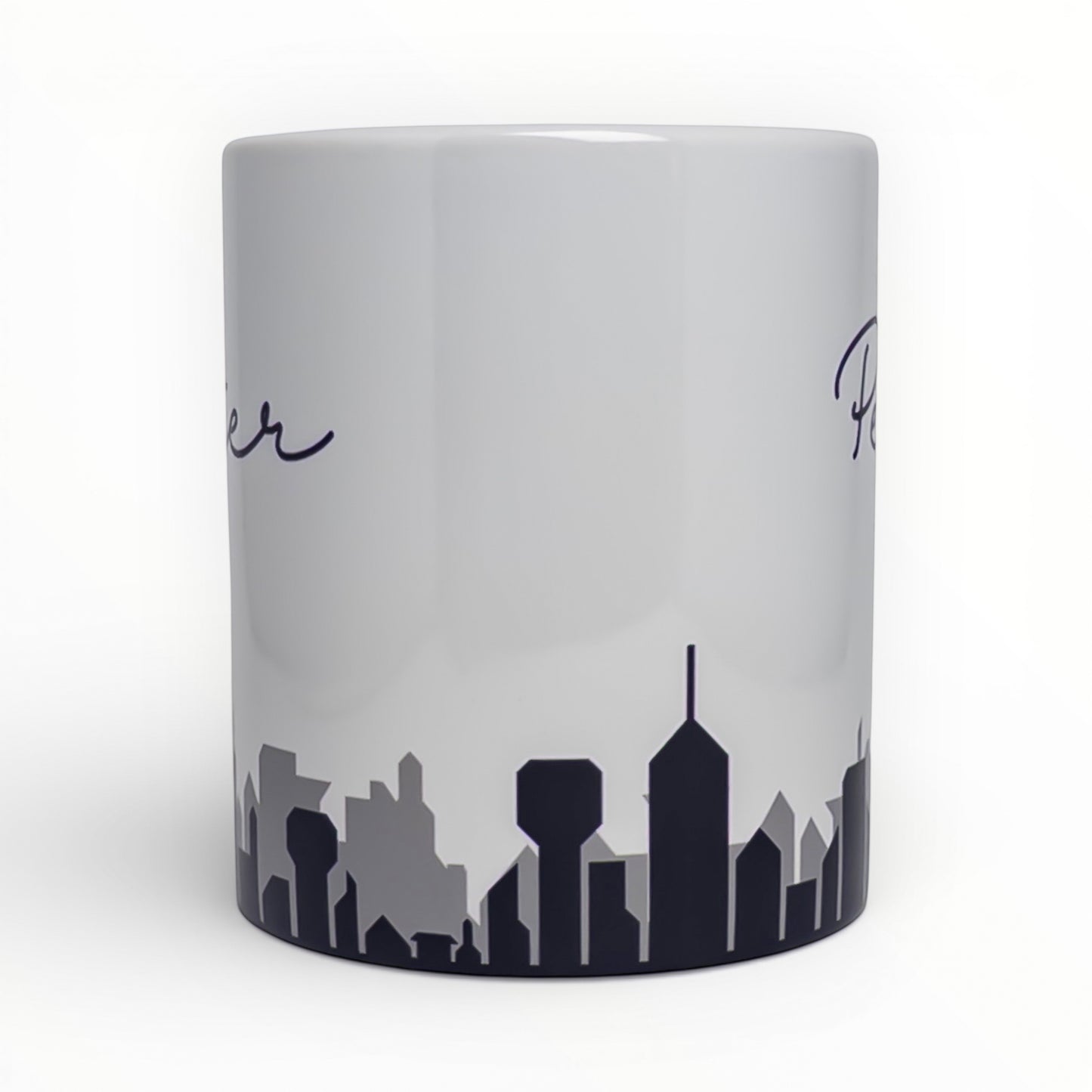 Personalized Cityscape Mug - Custom Name