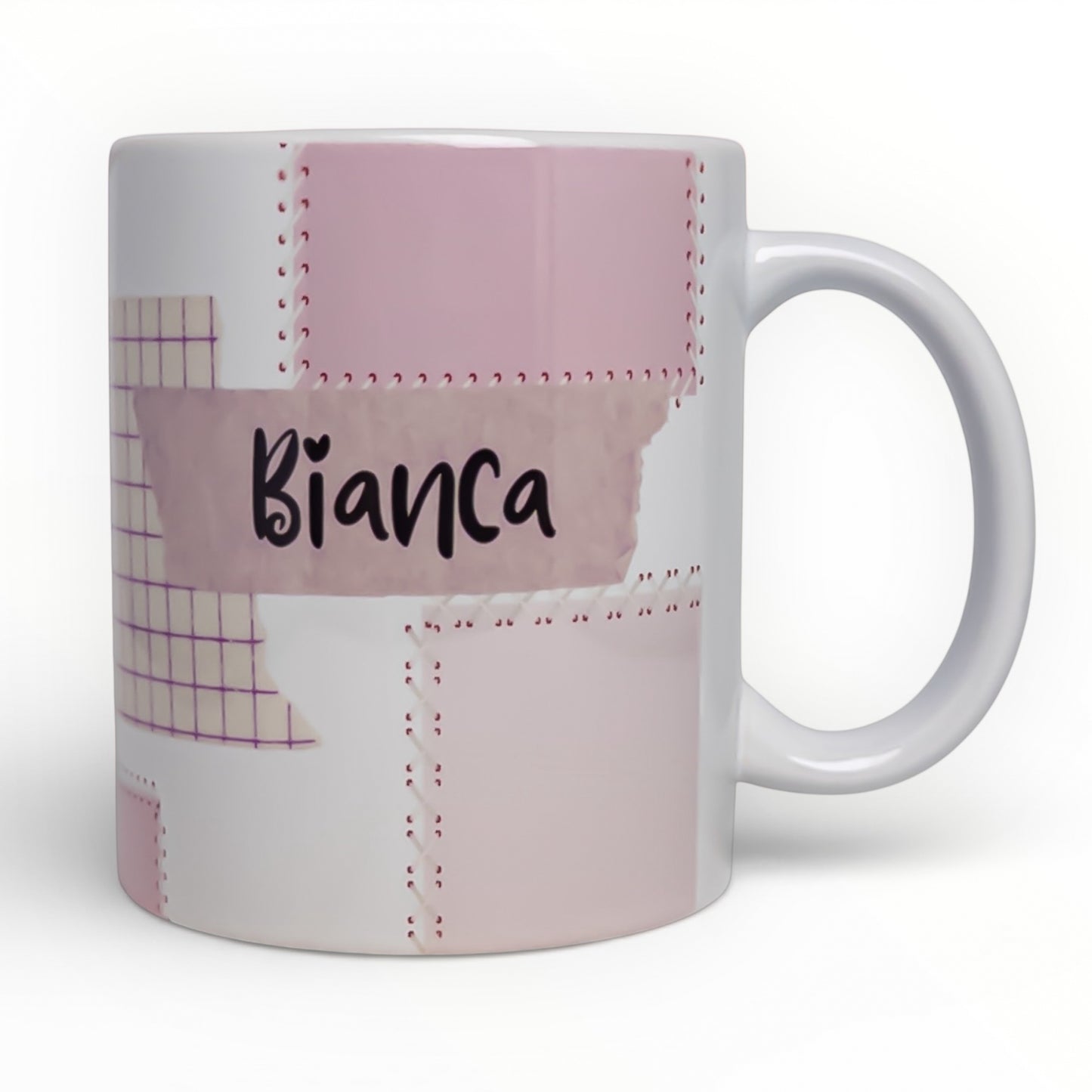 Geometric Patchwork Personalized Mug