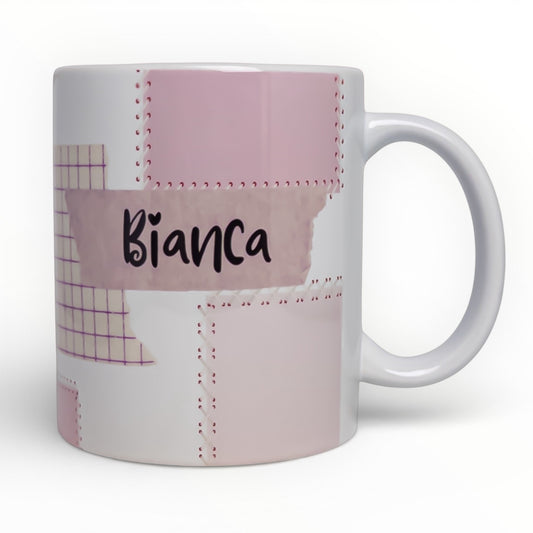 Geometric Patchwork Personalized Mug