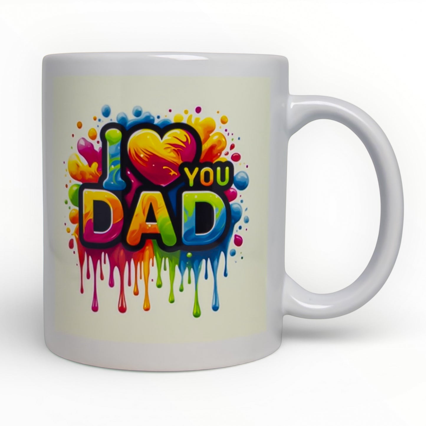 I Love You Dad Rainbow Drip Mug