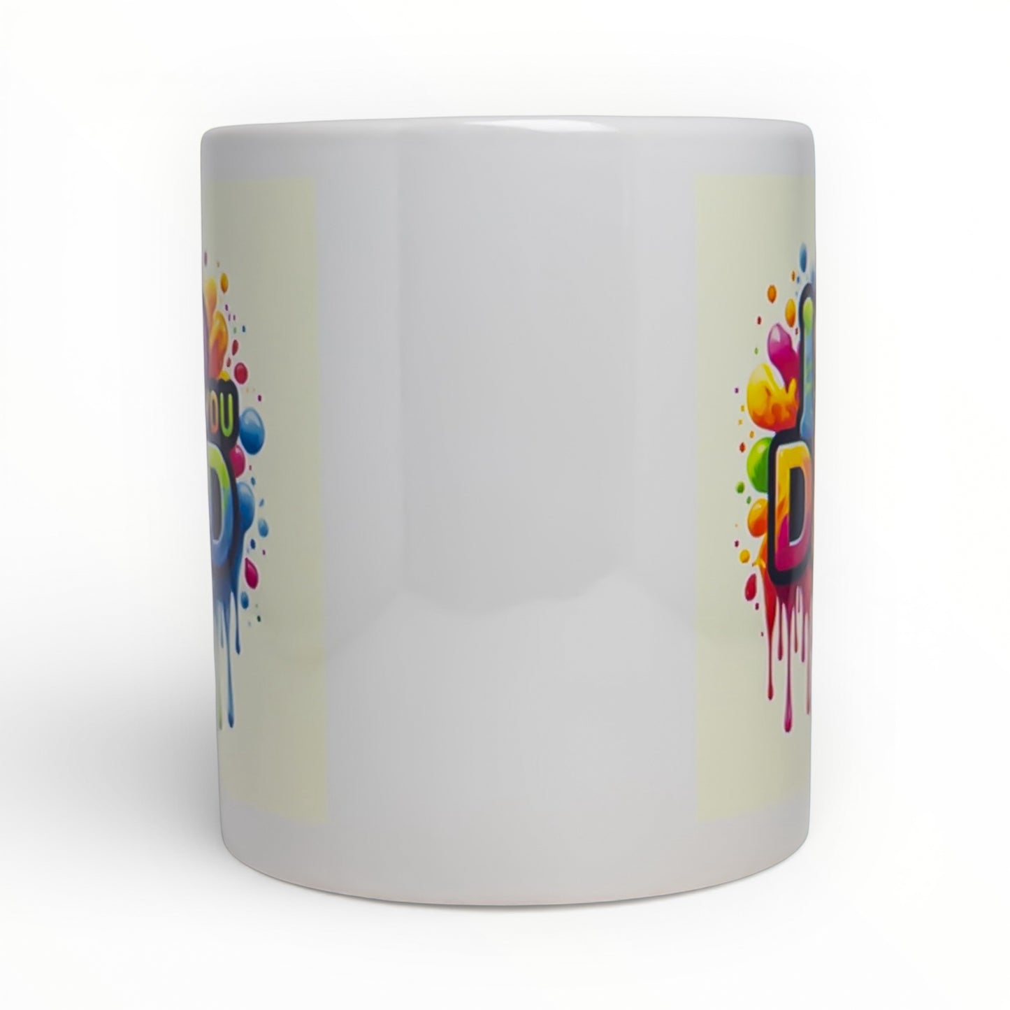 I Love You Dad Rainbow Drip Mug
