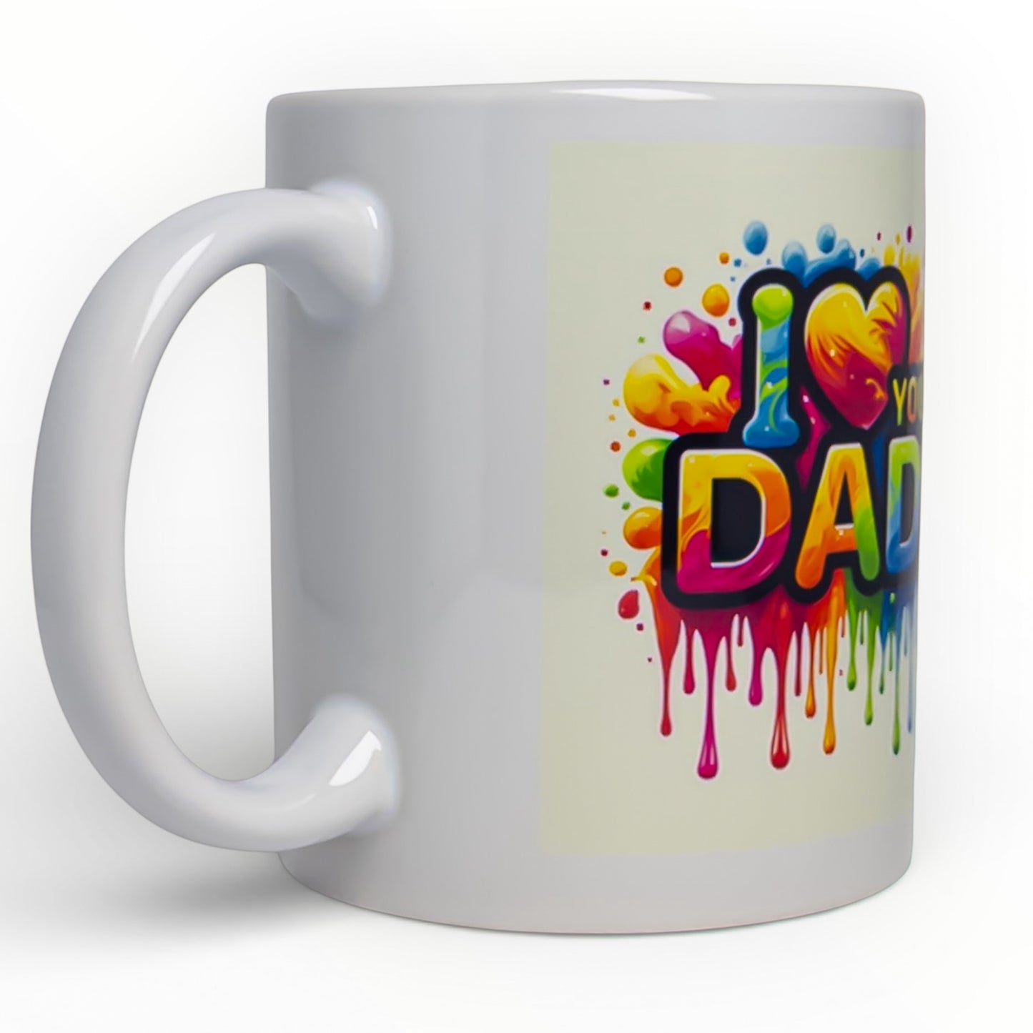 I Love You Dad Rainbow Drip Mug