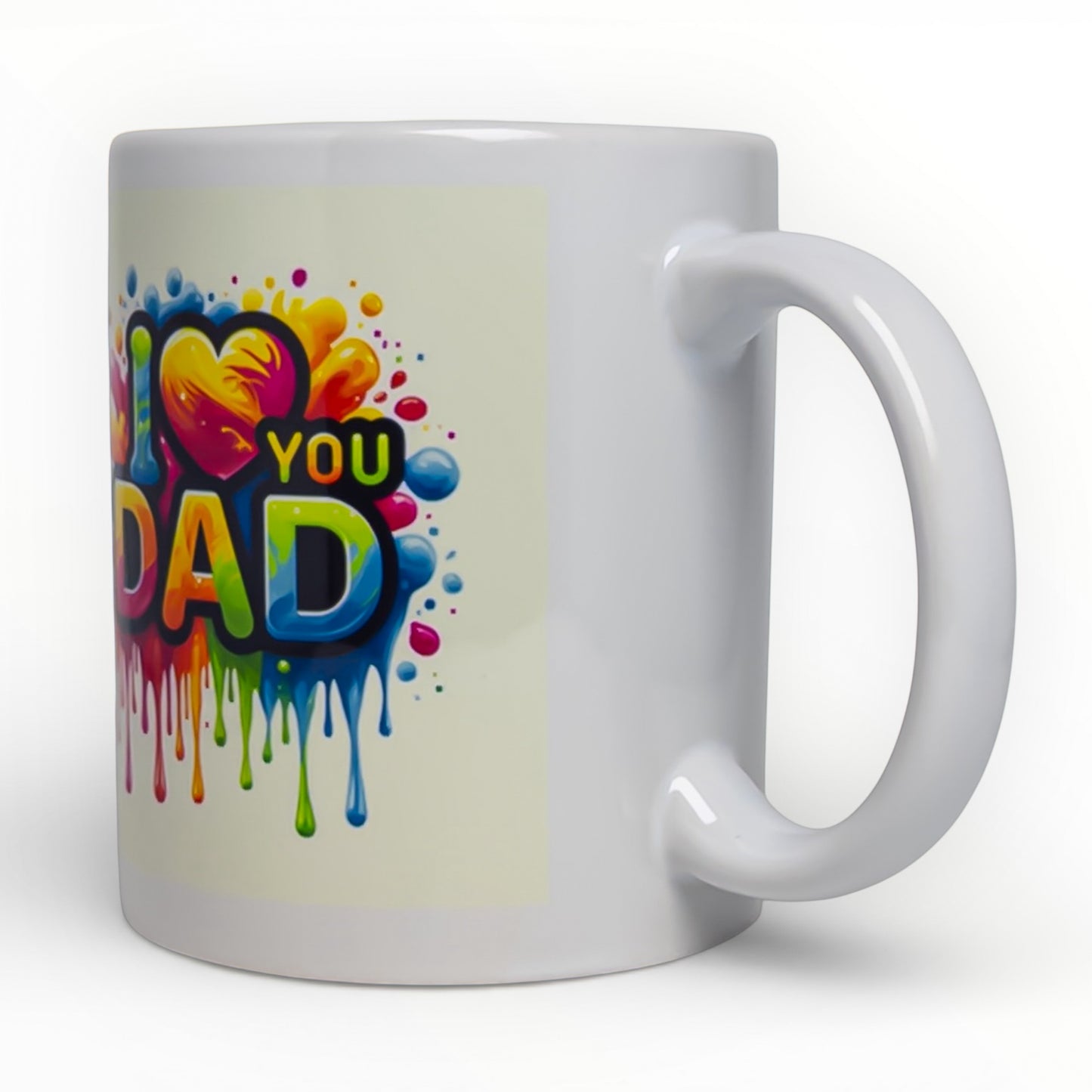 I Love You Dad Rainbow Drip Mug