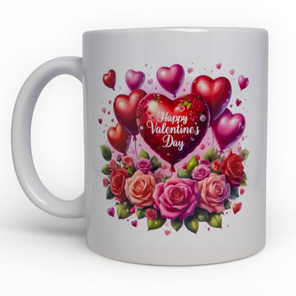 Happy Valentine's Day Roses & Hearts Mug
