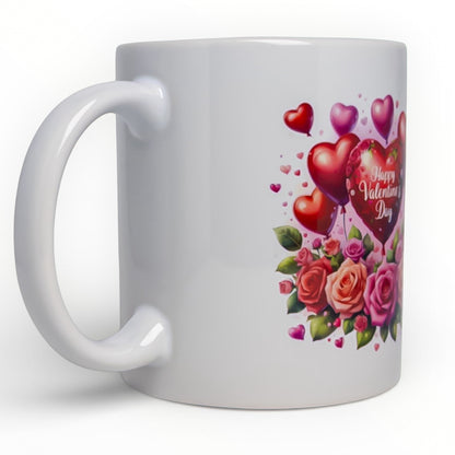 Happy Valentine's Day Roses & Hearts Mug
