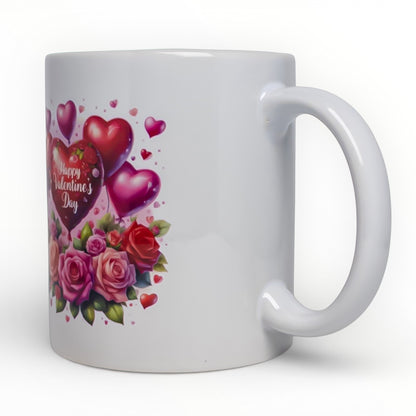 Happy Valentine's Day Roses & Hearts Mug
