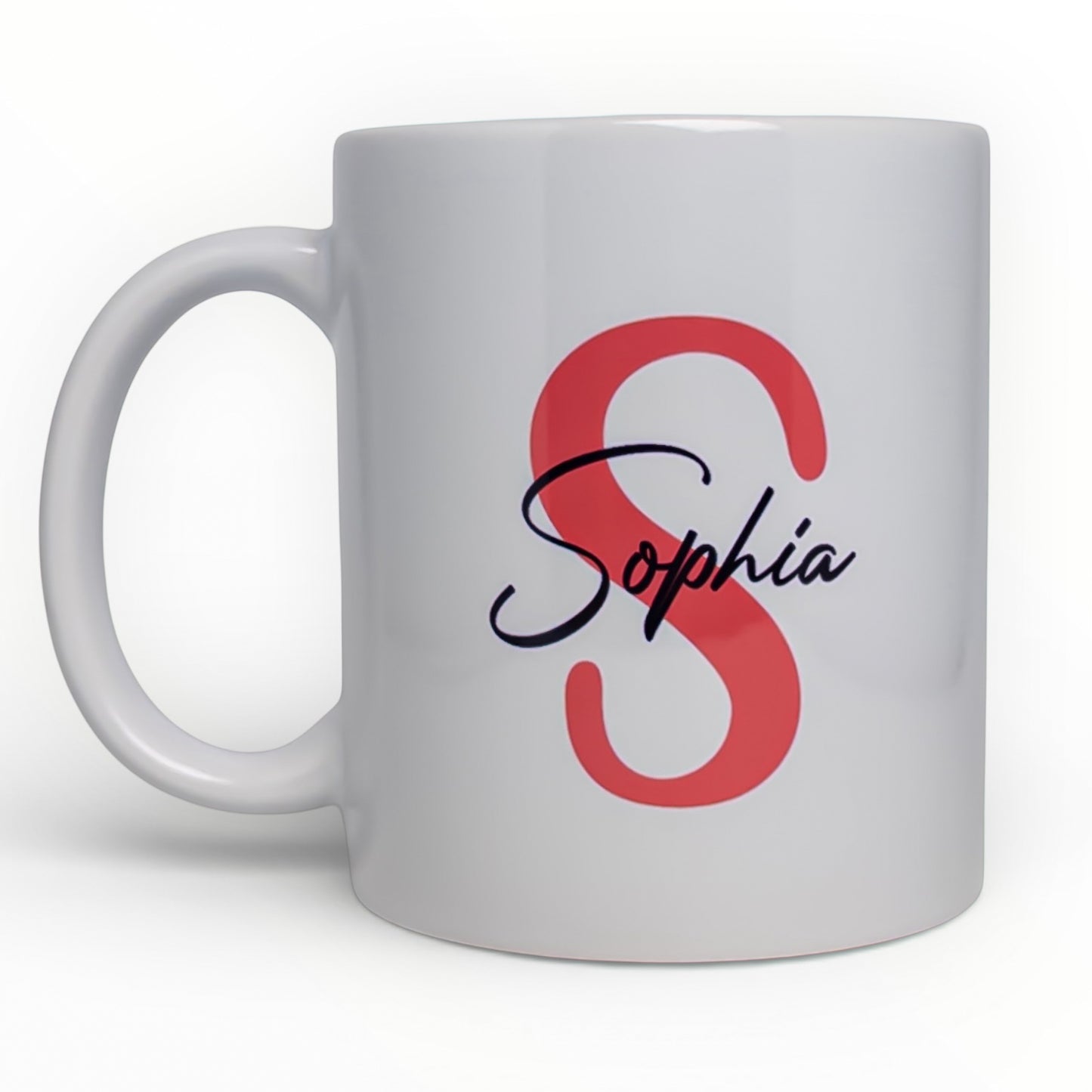 Bold Monogram Initial Personalized Mug - Red
