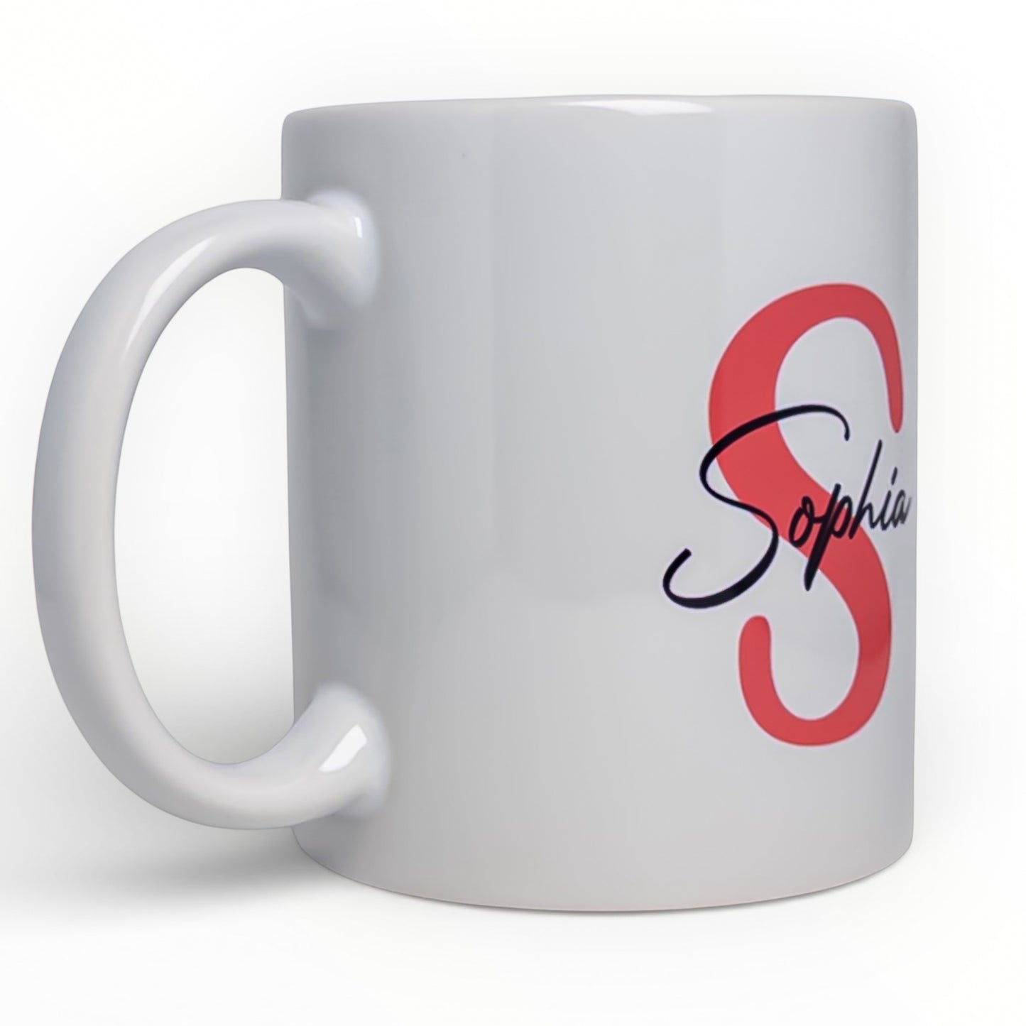 Bold Monogram Initial Personalized Mug - Red