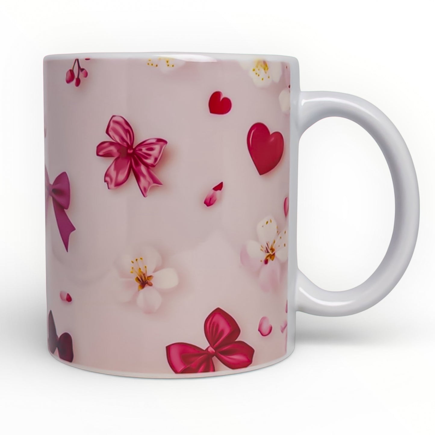 Sweet Romance Hearts & Bows Mug