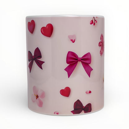 Sweet Romance Hearts & Bows Mug