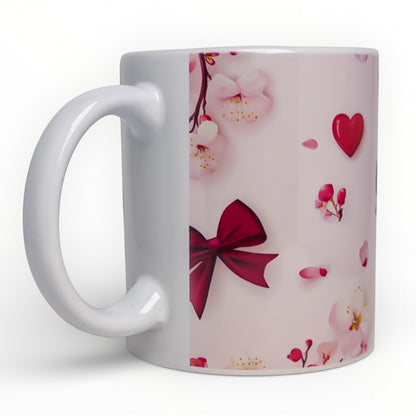 Sweet Romance Hearts & Bows Mug