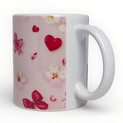 Sweet Romance Hearts & Bows Mug
