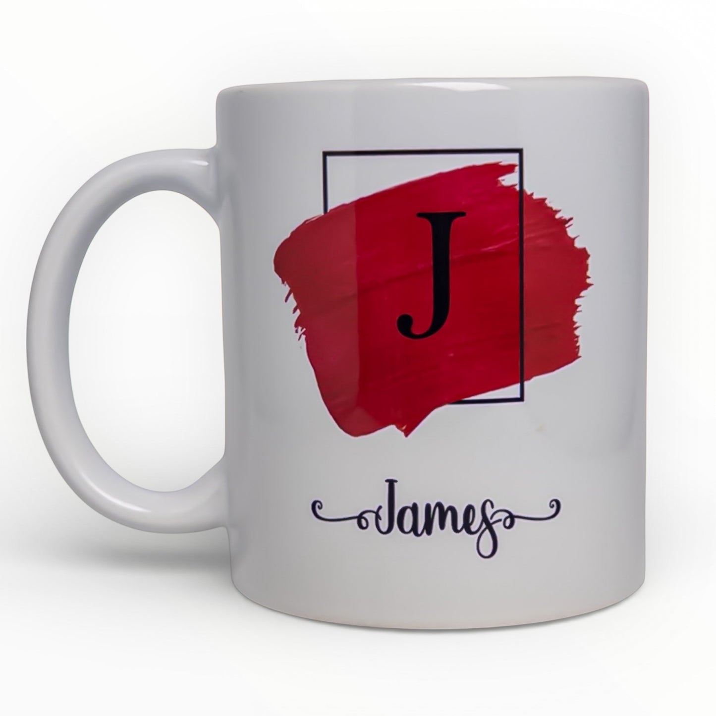 Artistic Brushstroke Monogram Personalized Mug