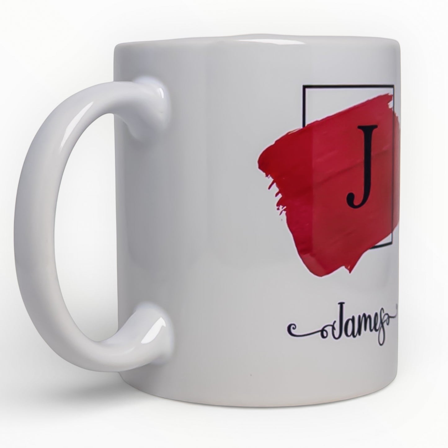 Artistic Brushstroke Monogram Personalized Mug