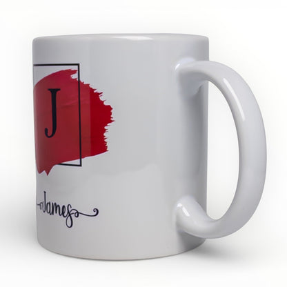 Artistic Brushstroke Monogram Personalized Mug