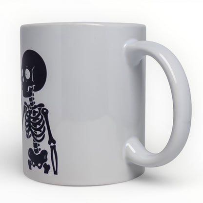 Skeleton Blowing Heart Kiss Love Mug