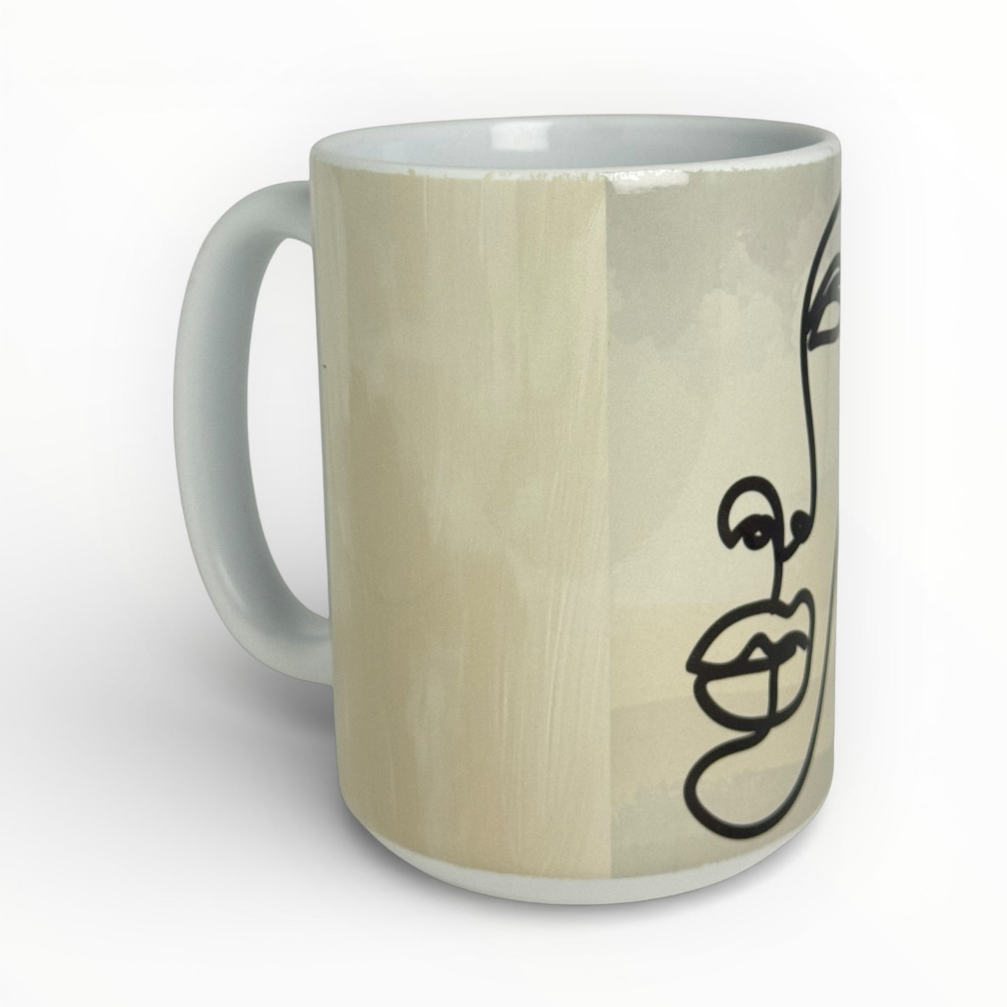 Abstract Face Watercolor Mug