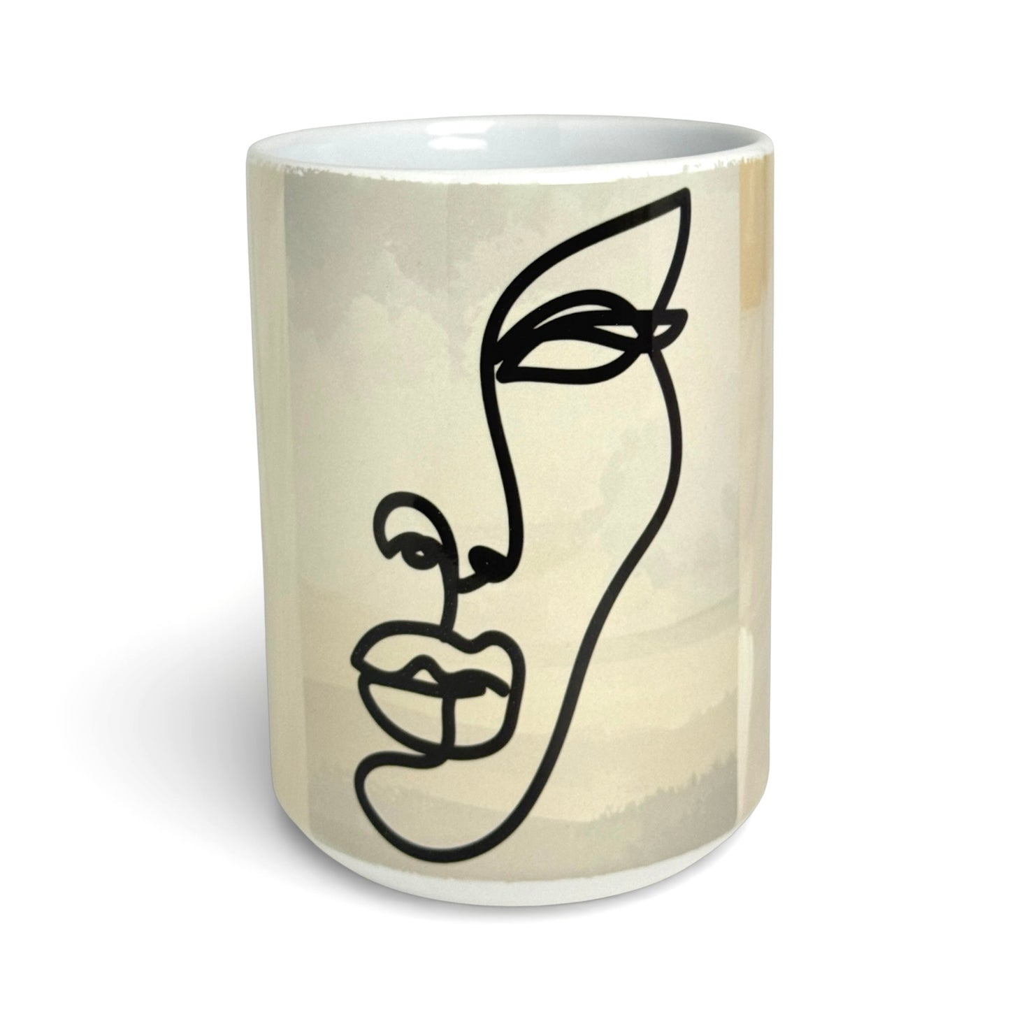 Abstract Face Watercolor Mug