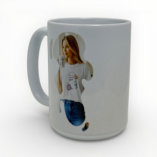 Personalized Photo Initial Ceramic Mug