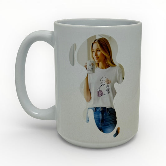 Personalized Photo Initial Ceramic Mug