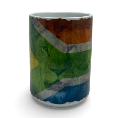 South African Flag Big Cat Ceramic Mug