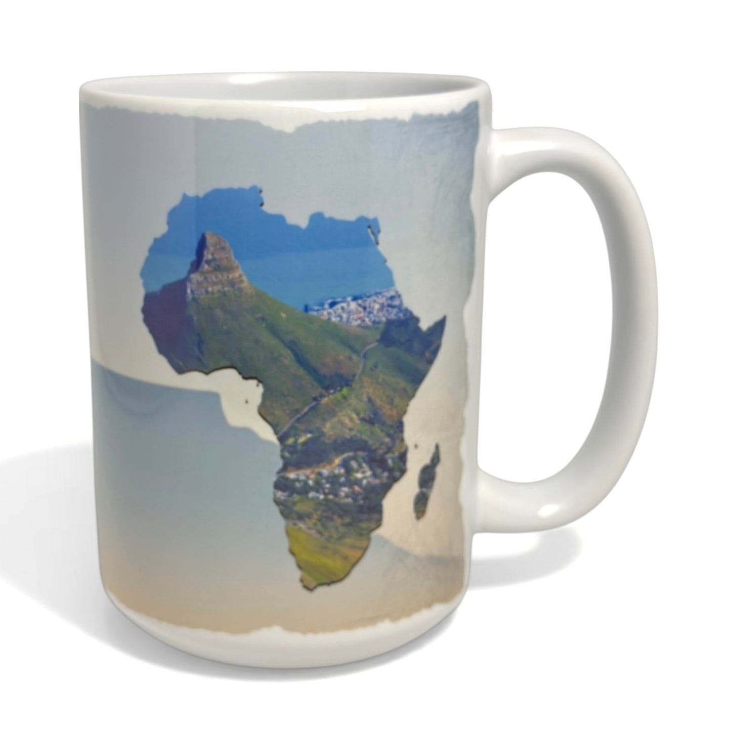 Cape Town Africa Silhouette Ceramic Mug