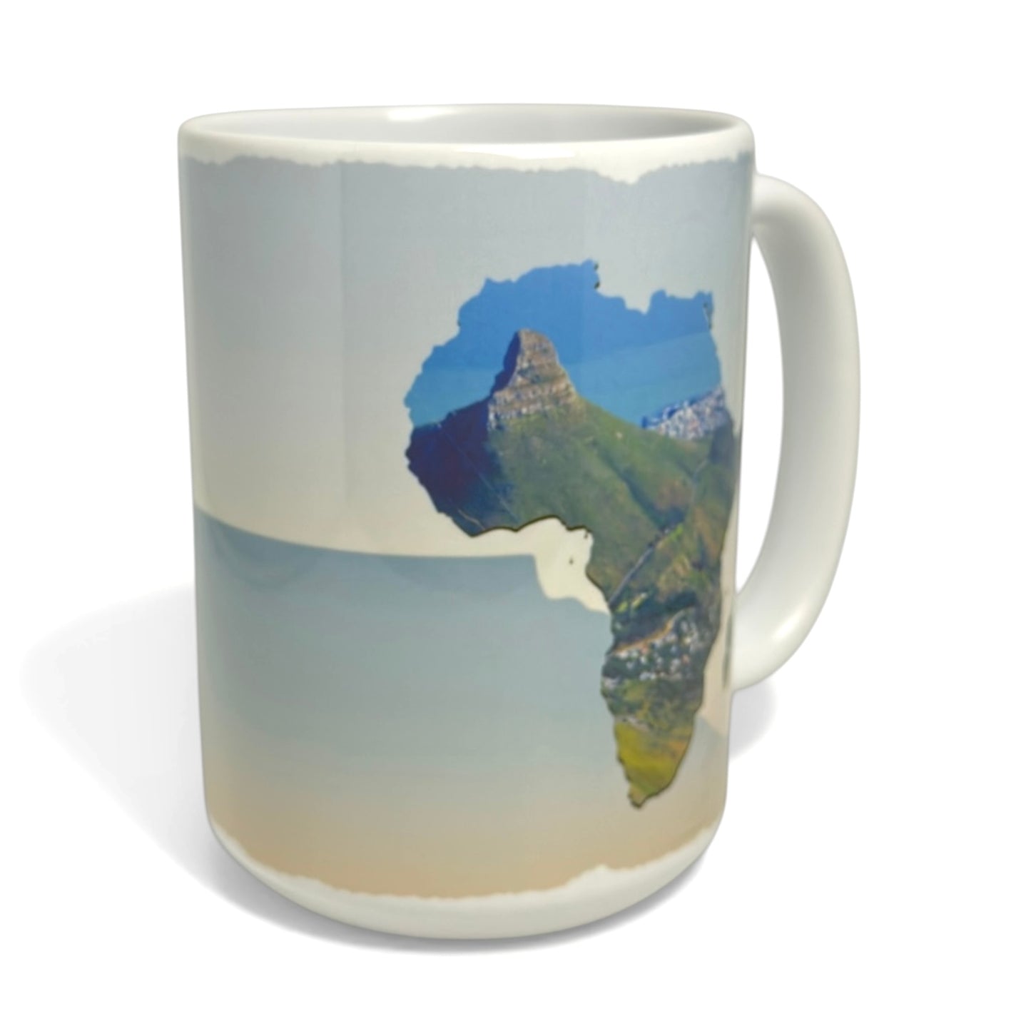 Cape Town Africa Silhouette Ceramic Mug
