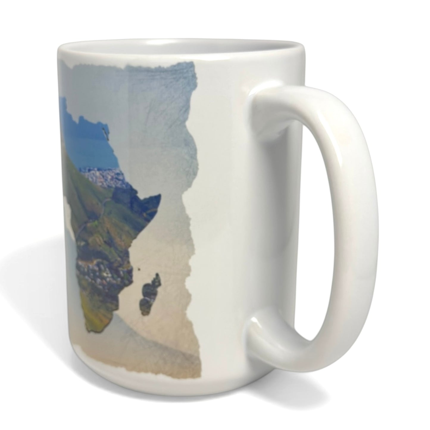 Cape Town Africa Silhouette Ceramic Mug