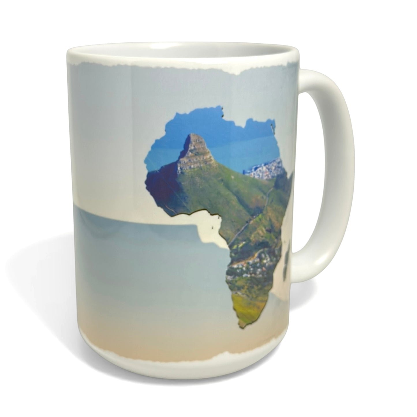 Cape Town Africa Silhouette Ceramic Mug