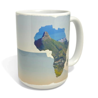 Cape Town Africa Silhouette Ceramic Mug