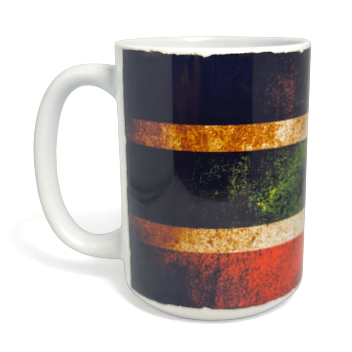 South African Flag Distressed Ceramic Mug