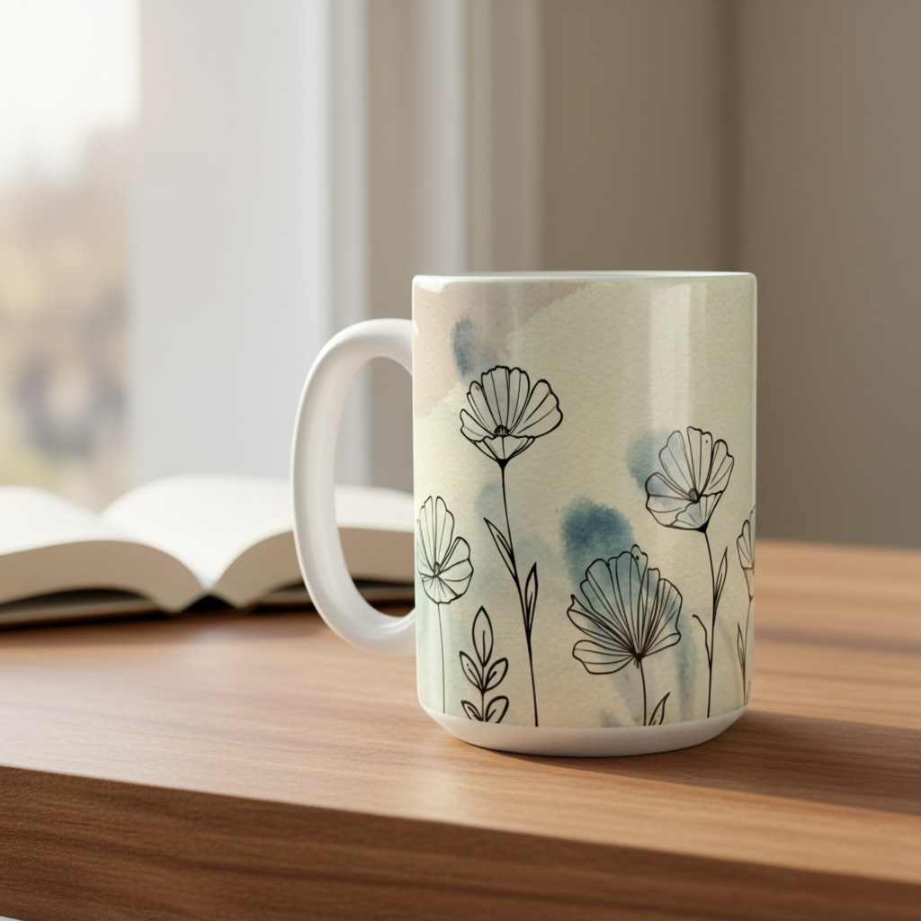 Botanical mug - 1:1 square