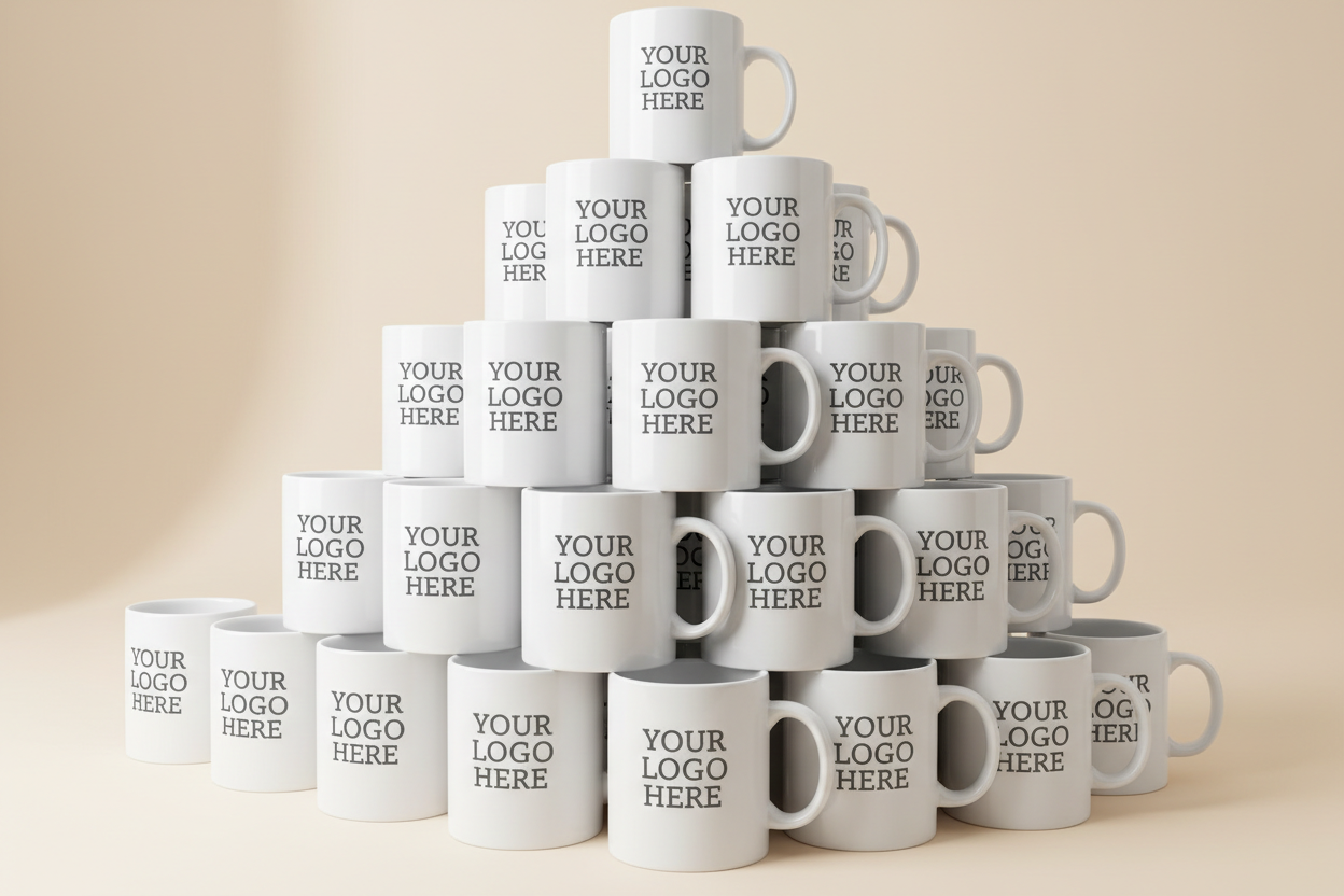 Pyramid of Mugs - Single Handle